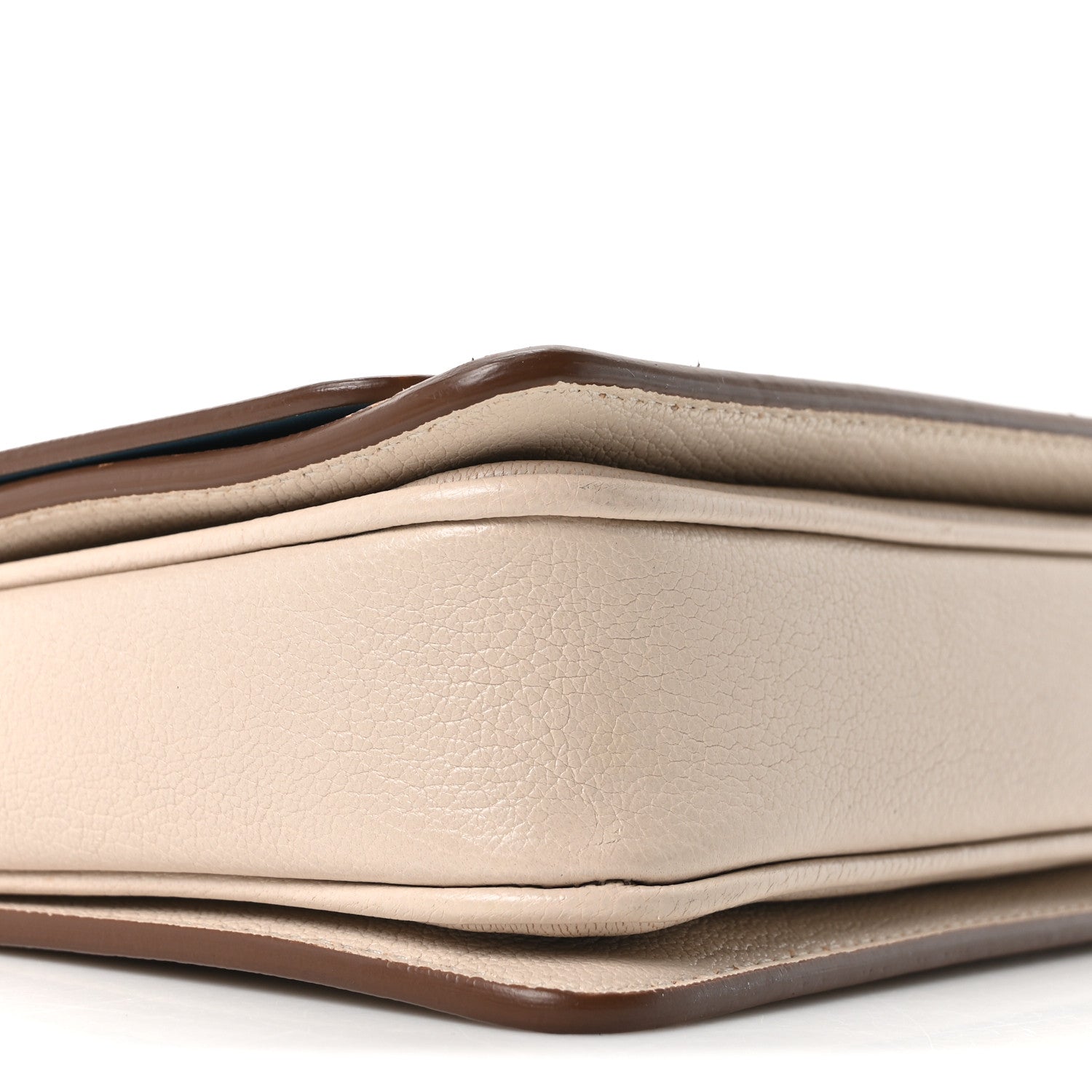 Goatskin Small D-Ring Bag Beige