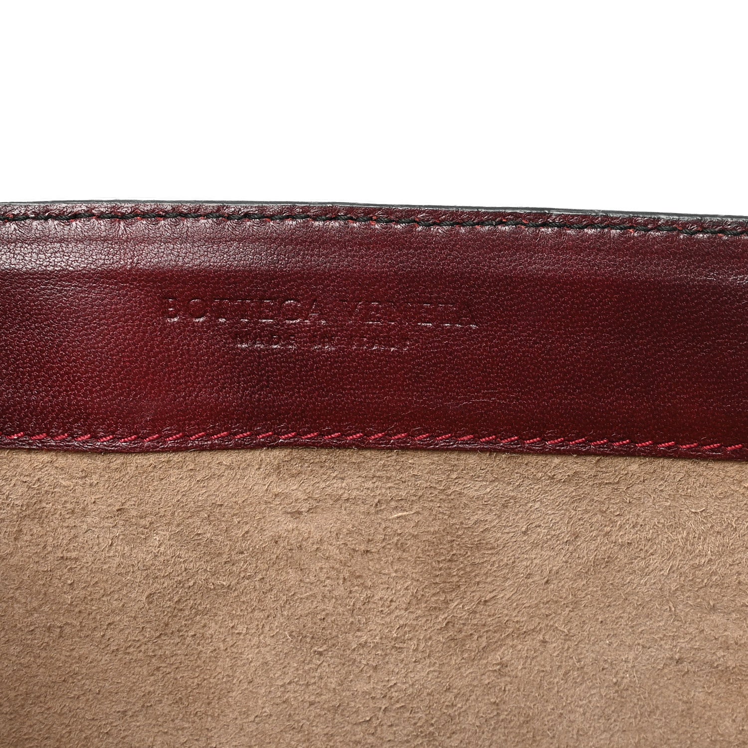 French Calfskin Intrecciato City Knot Bag Burgundy