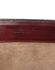French Calfskin Intrecciato City Knot Bag Burgundy