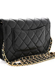 Lambskin Quilted Wallet On Chain WOC Black