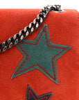 Suede Star Medium Classic Monogram Kate Satchel Berry Red