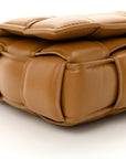 Nappa Maxi Intreccio Small Padded Cassette Crossbody Bag Camel