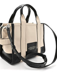 Grained Calfskin Small The Tote Bag Ivory Black