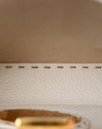 Cuoio Romano Selleria Mini Peekaboo Iconic Satchel White