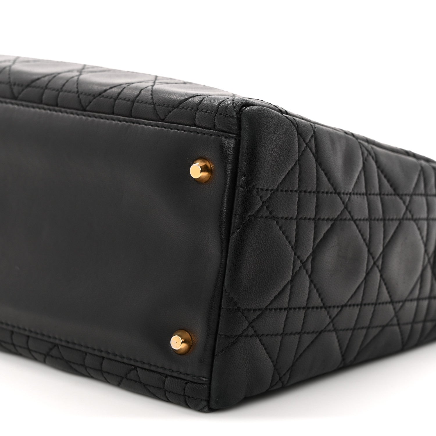 Lambskin Cannage Medium Lady D1OR Black