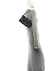 Calfskin Maxi Intrecciato Cassette Pouch On Strap Black