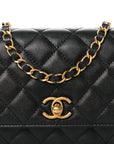 Pearly Caviar Quilted Fit For You Wallet On Chain WOC Black