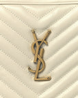 Calfskin Matelasse Monogram Lou Camera Bag Crema Soft