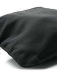 Nylon Mini Flat Messenger Bag Black