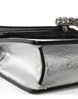 Metallic Calfskin Super Mini Dionysus Shoulder Bag Silver
