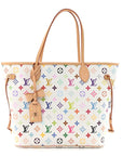 LV x TM Monogram Multicolor Neverfull MM White