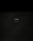 Vitello King Plexiglass Elaphe Snakeskin Print Logo Medium FNDI Sunshine Shopper Tote Dark Asphalt