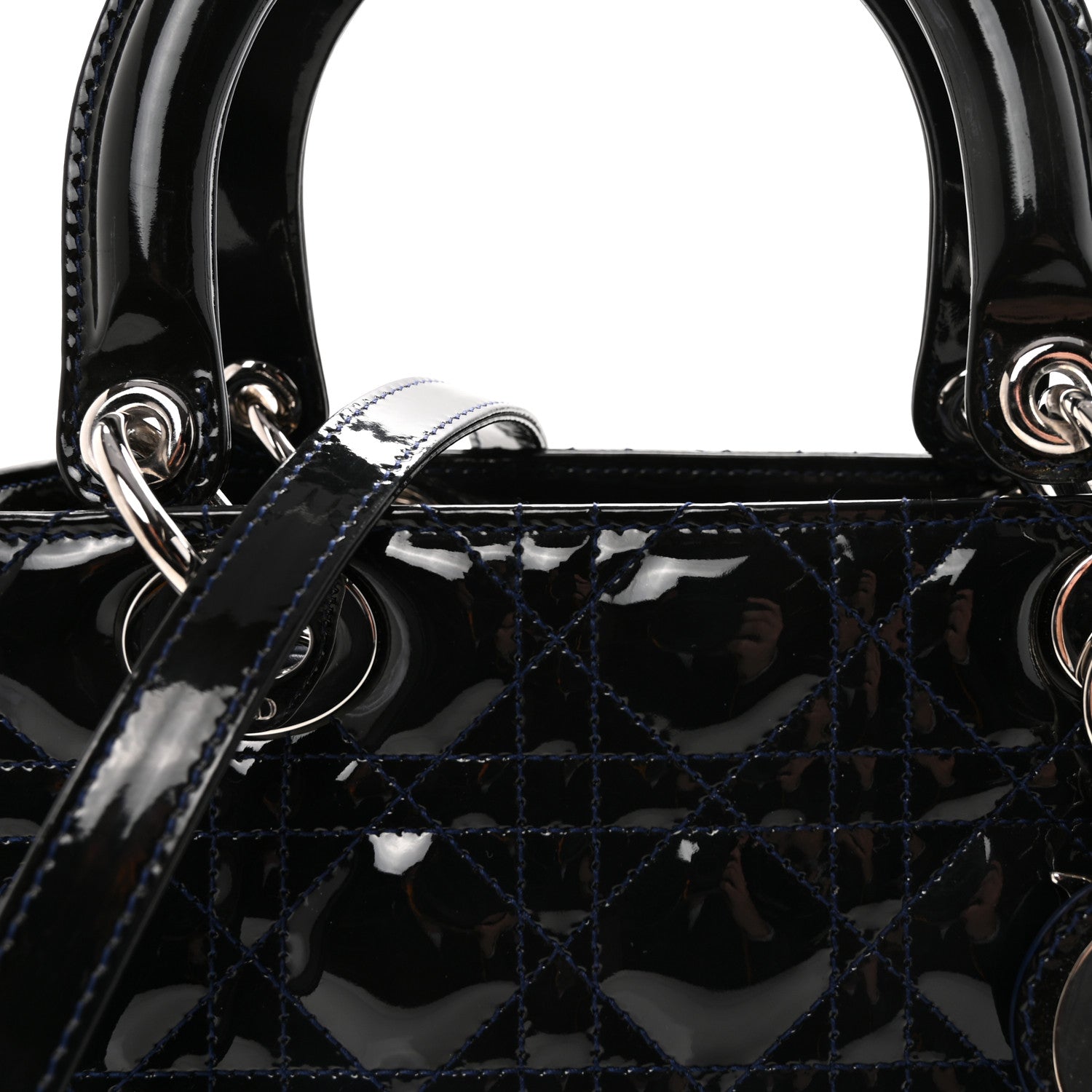 Patent Cannage Medium Lady D1OR Navy Blue