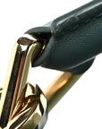 Calfskin Small Puzzle Edge Bag Bottle Green