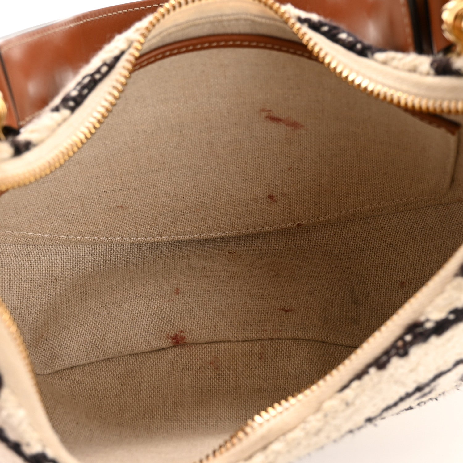 Textile Medium Ava Shoulder Bag White Black