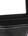 Shiny Caviar Preppy Coco Long Vanity With Strap Black