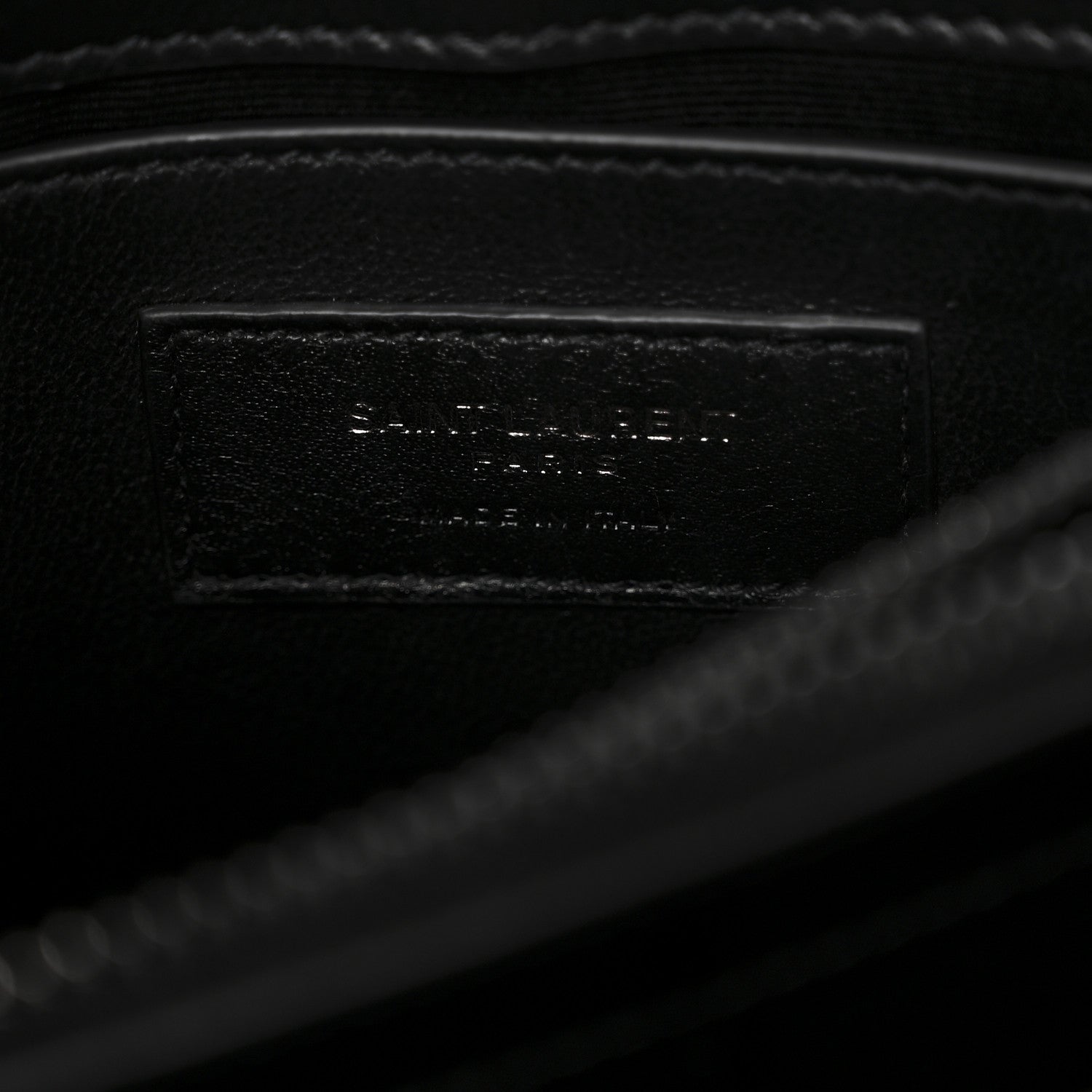 Calfskin Y Quilted Monogram Monochrome Small Loulou Chain Satchel Black
