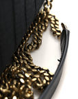 Fabric Y Quilted Monogram Small Loulou Chain Satchel Black