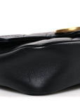Calfskin Matelasse Super Mini GG Marmont Shoulder Bag Black