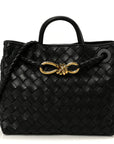 Nappa Intrecciato Small Andiamo Shoulder Bag Black