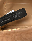 Faux Fur Calfskin Mini The Teddy J Marc Shoulder Bag Camel