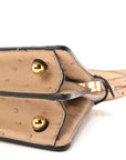 Ostrich Shiny Nappa Petite Peekaboo I SEE U Satchel Sasso