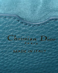 Grained Calfskin Medium Bobby Flap Steel Blue