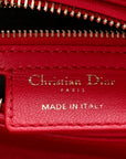 Lambskin Cannage Medium Lady D1OR Red
