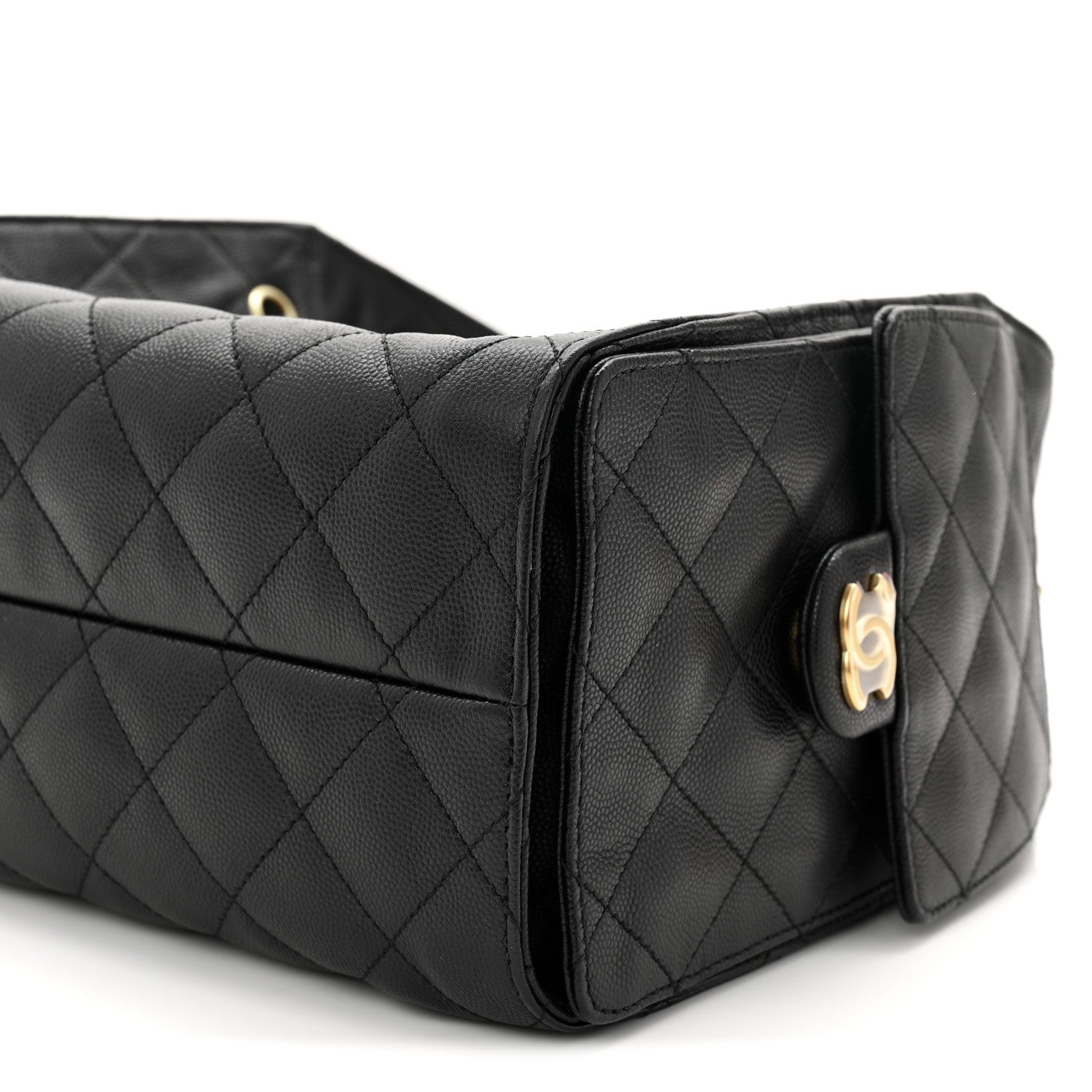 Caviar Quilted Small CHNL 25 Handbag Black
