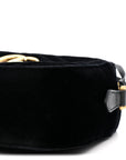 Velvet Matelasse Small GG Marmont Chain Shoulder Bag Black