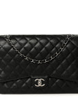 Caviar Quilted Maxi Double Flap Black