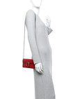 Calfskin Super Mini Dionysus Shoulder Bag Hibiscus Red