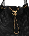 Caviar Quilted Medium CHNL 25 Handbag Black