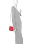 Lambskin Quilted CC Pearl Crush Wallet on Chain WOC Red