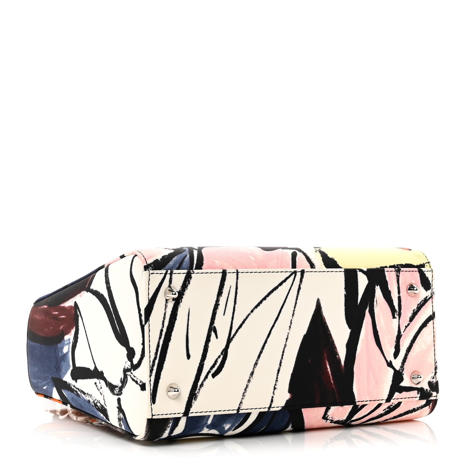 Canvas Graffiti Floral Printed Medium Lady D1OR Multicolor