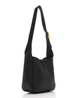 Grained Calfskin Baby Le 5 A 7 Supple Hobo Black