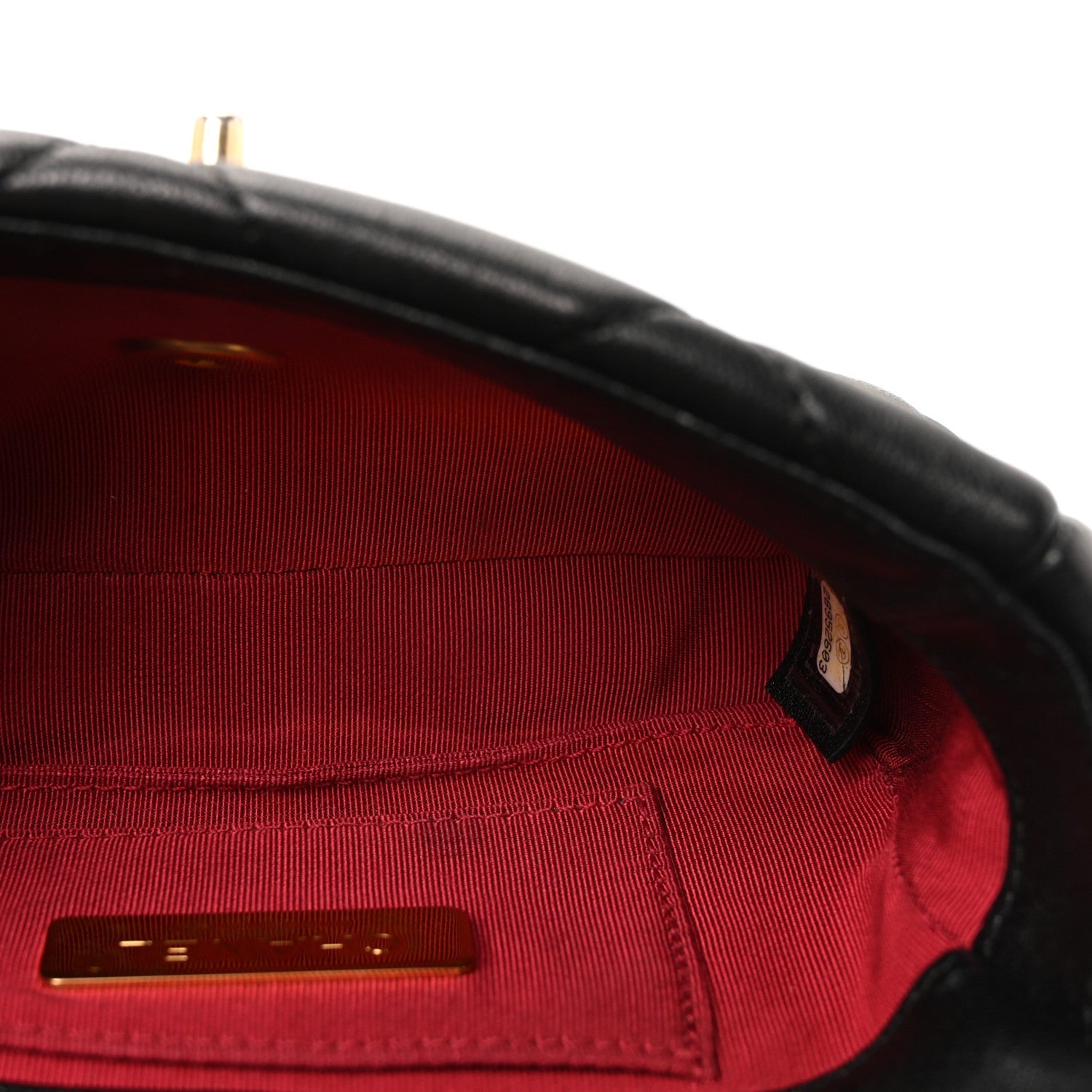 Goatskin Quilted CHNL 19 Waist Bag Black