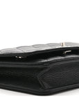 Caviar Quilted CC Turnlock Wallet On Chain WOC Black