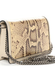Snakeskin Azalea Calfskin Enamel Super Mini Dionysus Shoulder Bag New Rock White Electric Blue