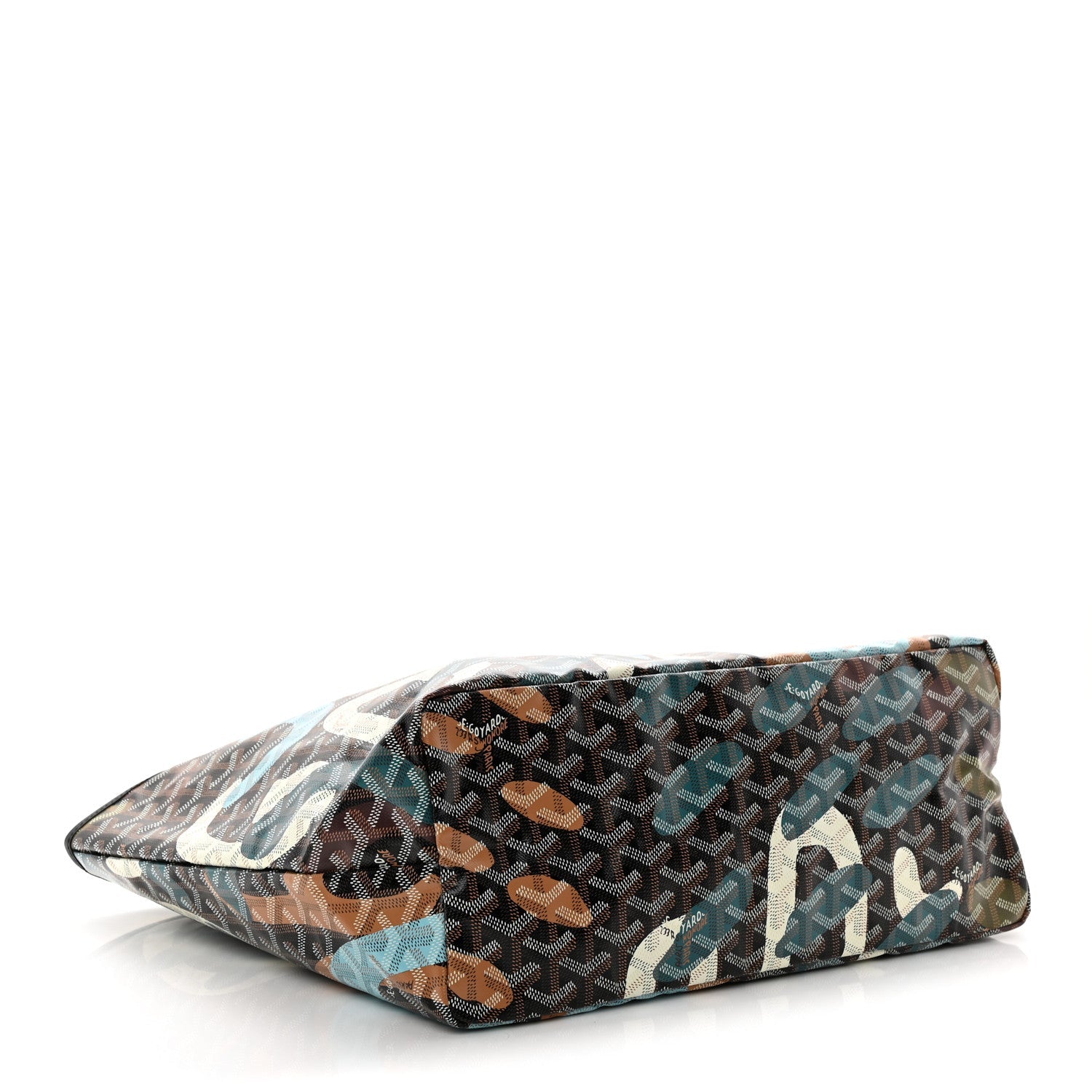 Goyardine Saint Louis Lettres Camouflage PM Black Blue