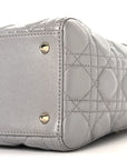 Pearly Lambskin Cannage Medium Lady D1OR Grey