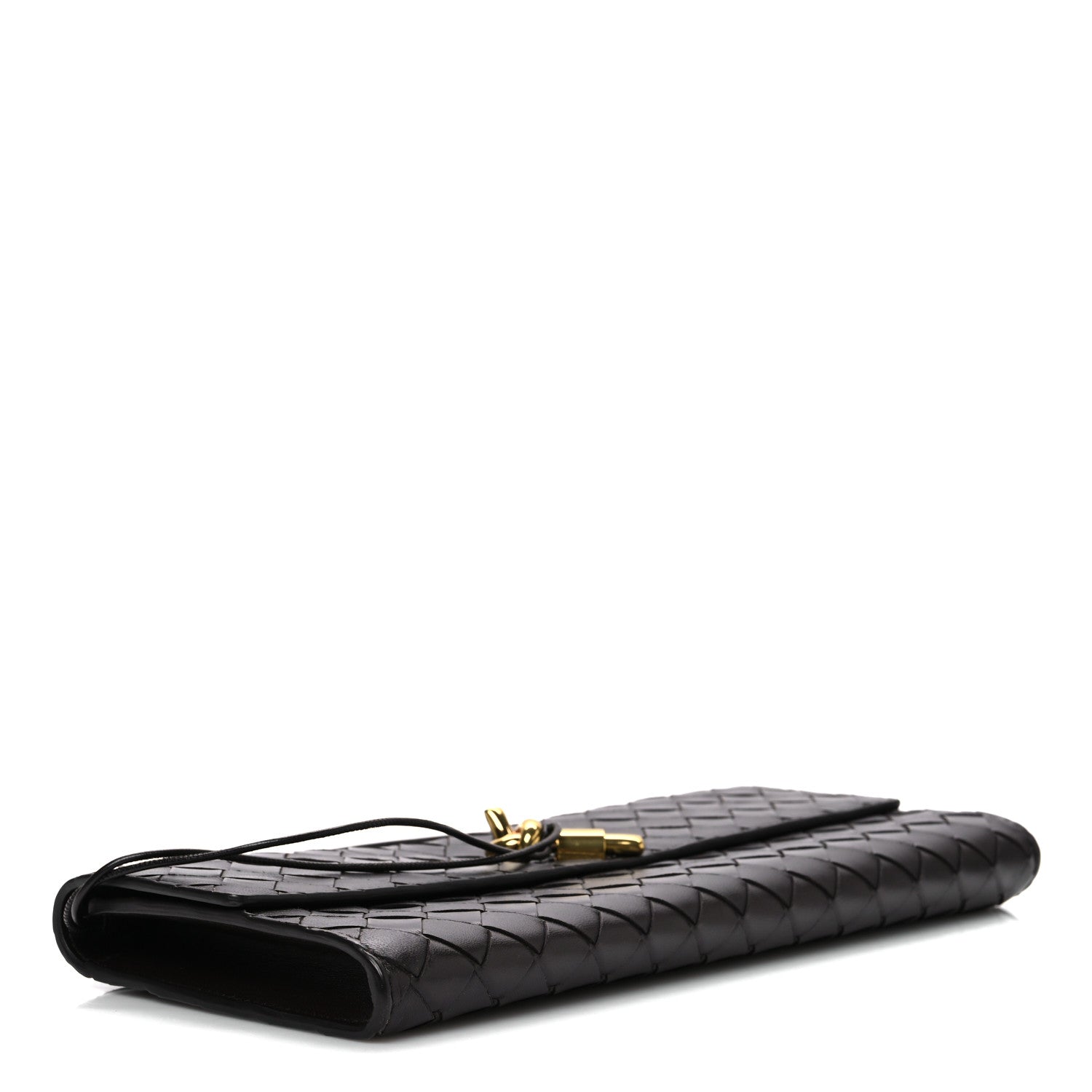 Nappa Intrecciato Long Andiamo Top Handle Clutch Fondant
