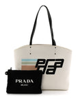 Canvas Racing Logo Tote White