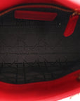 Lambskin Cannage Mini Lady D1OR Red