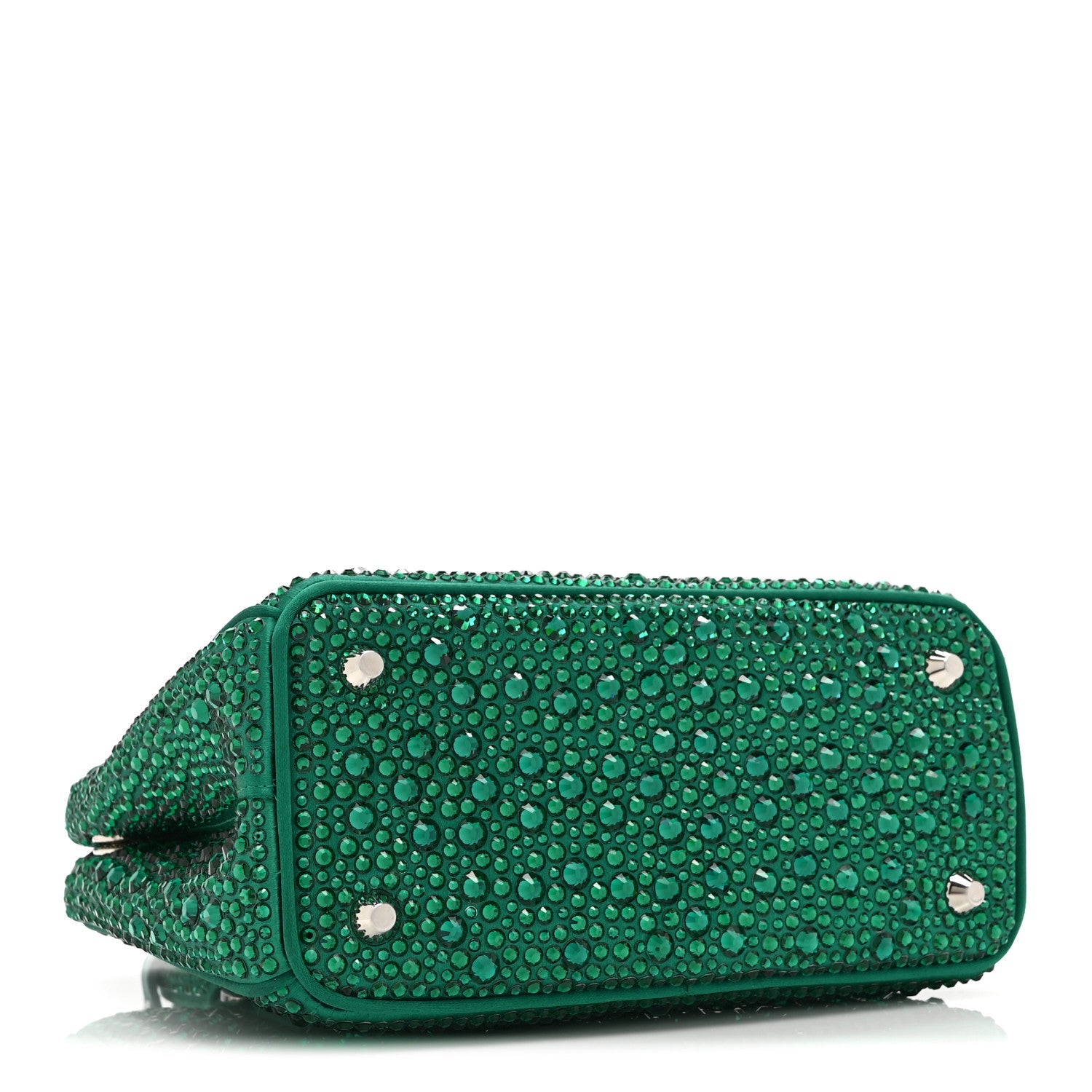 Satin Crystal Mini Galleria Double Zip Tote Mango