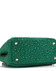 Satin Crystal Mini Galleria Double Zip Tote Mango