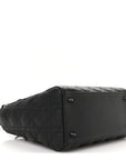 Ultra Matte Calfskin Cannage Medium Lady D1OR Black