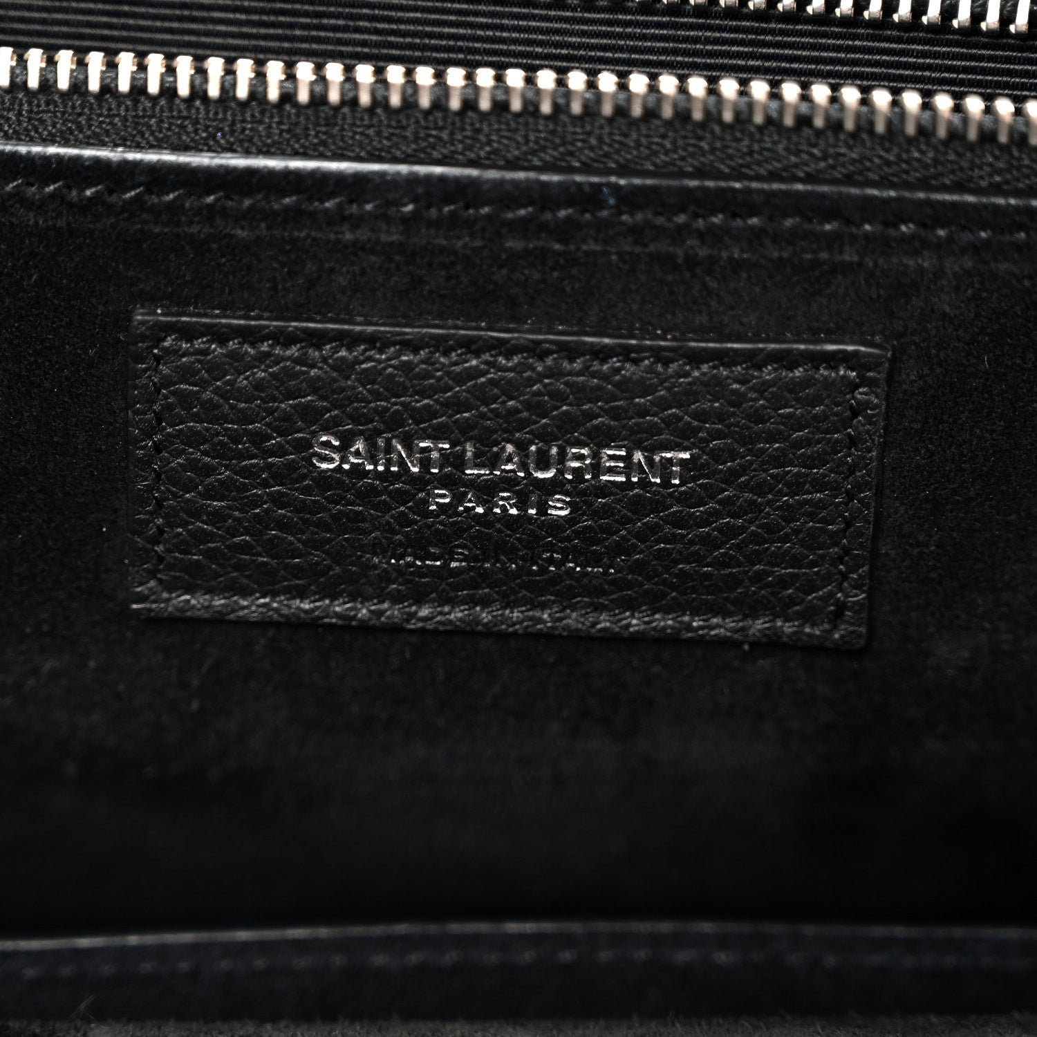 Grained Calfskin Medium Rive Gauche Cabas Black