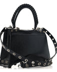 Arena Lambskin Medium Hourglass X Le Cagole Top Handle Bag Black