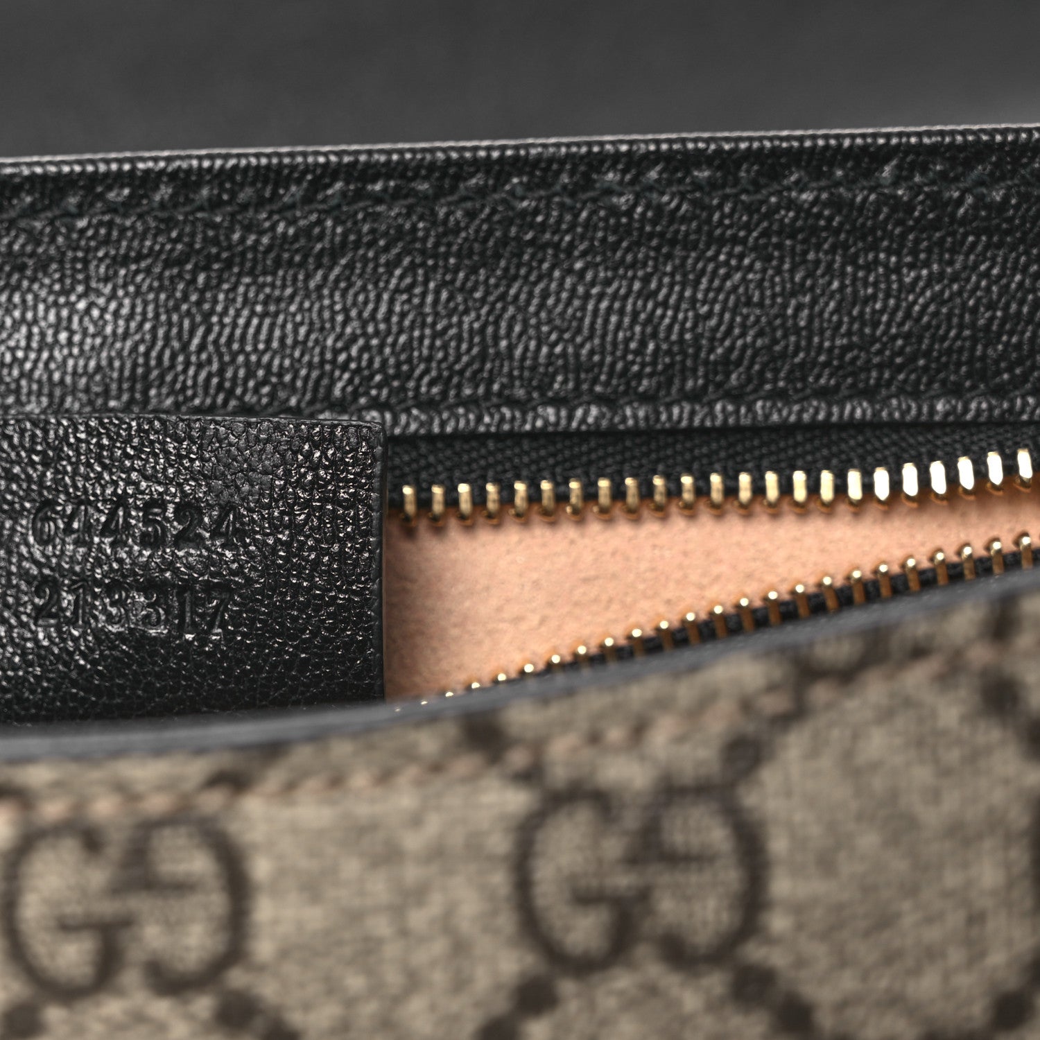 GG Supreme Monogram Calfskin Small Padlock Messenger Shoulder Bag Beige Black Cuir